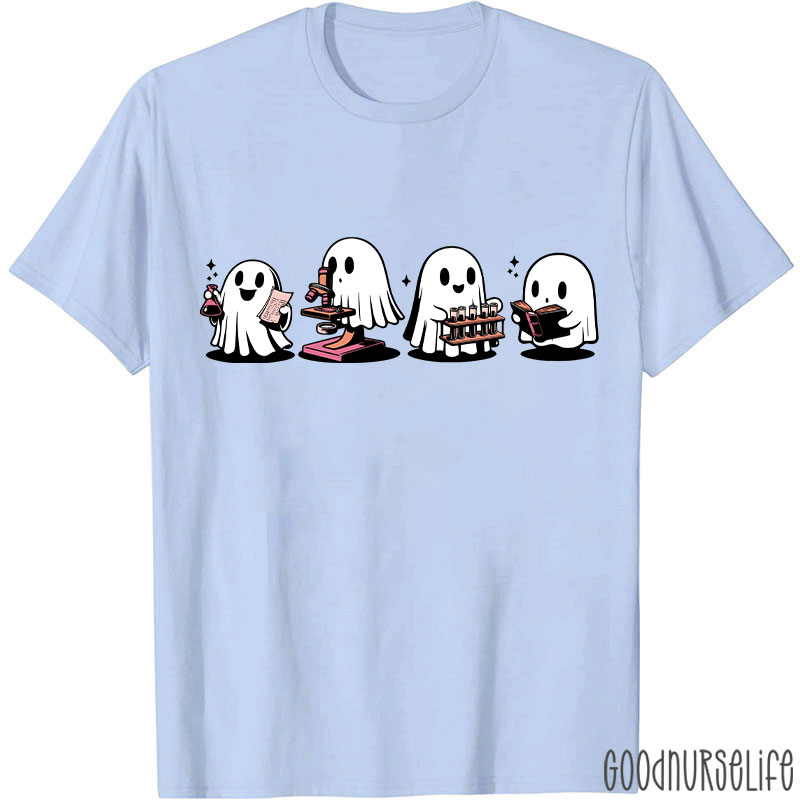 Halloween Cute Ghost Laboratory T-Shirt