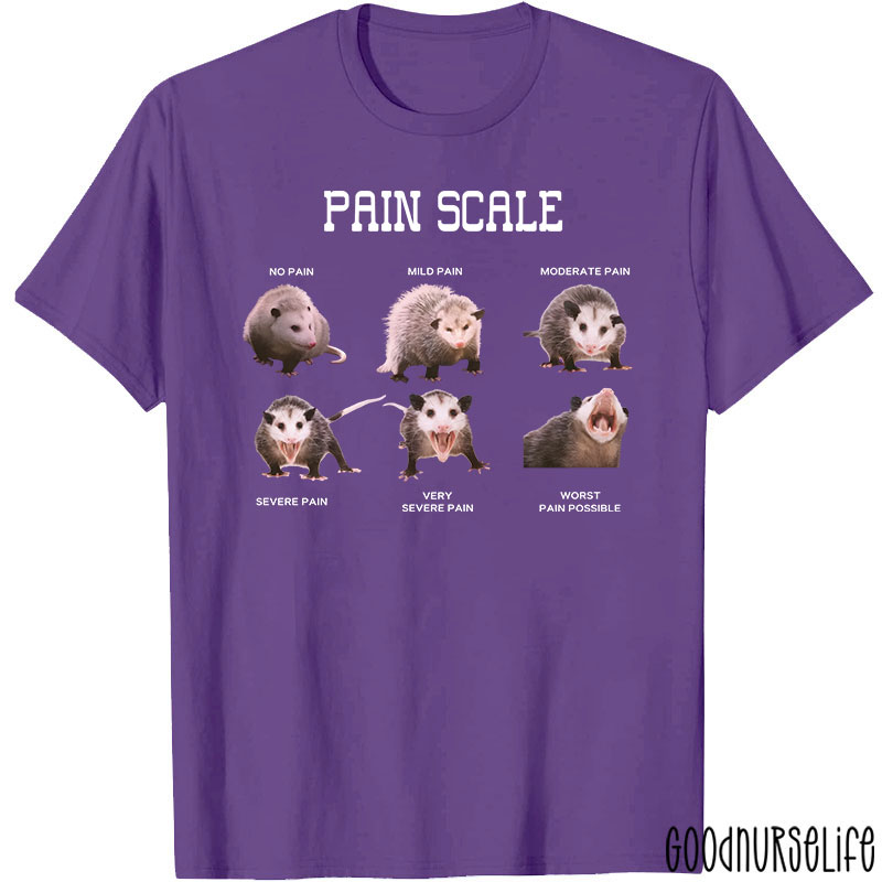 Funny Nurse Pain Scale Pain Assessment Nurse T-Shirt