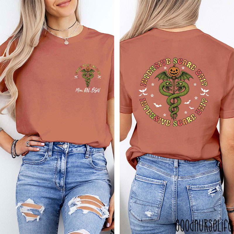 Personalized Intensive Scare Unit Two Sided T-Shirt