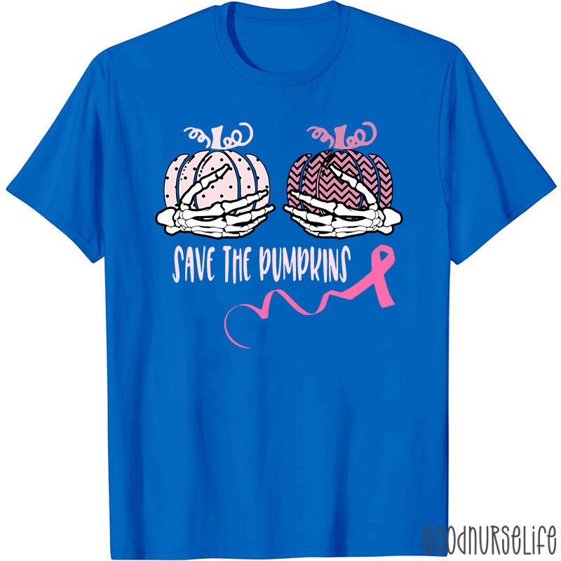 Halloween Save The Pumpkins Breast Cancer T-Shirt