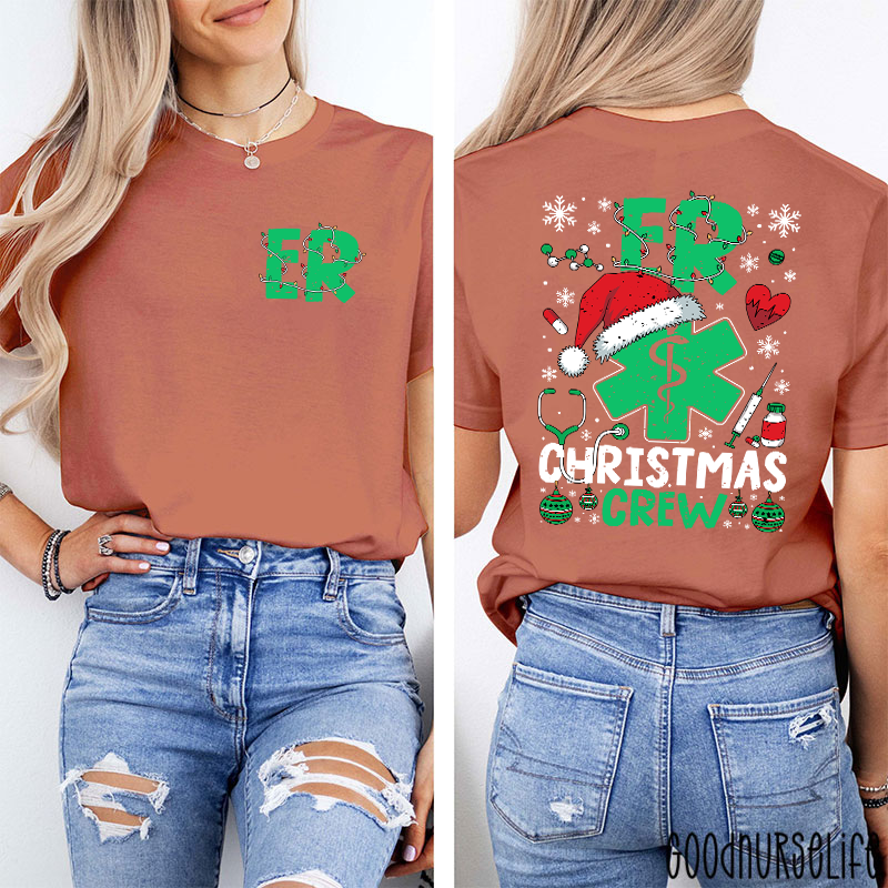 Festive Emergency Department Holiday Two Sided T-Shirt