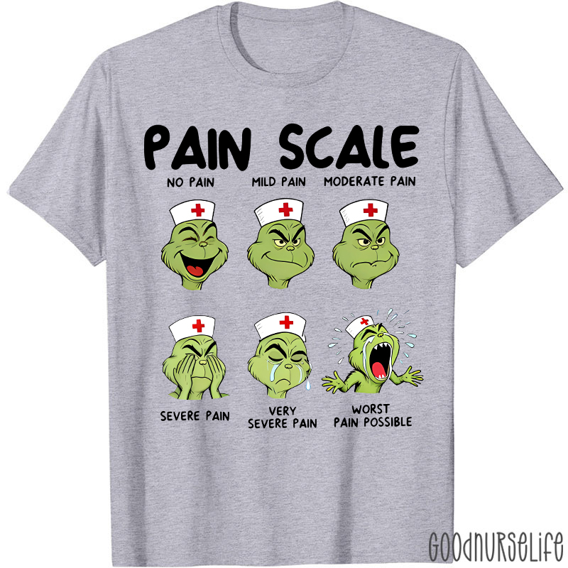 Funny Mean Nurse Pain Scale Nurse T-Shirt