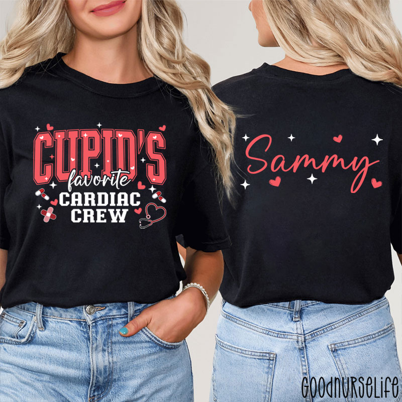 Personalized Cupid's Favorite Nurse Two Sided T-Shirt