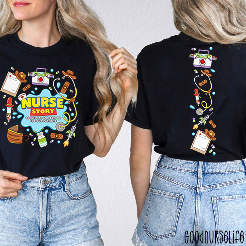 Nurse Story Medical Equipment Two Sided T-Shirt