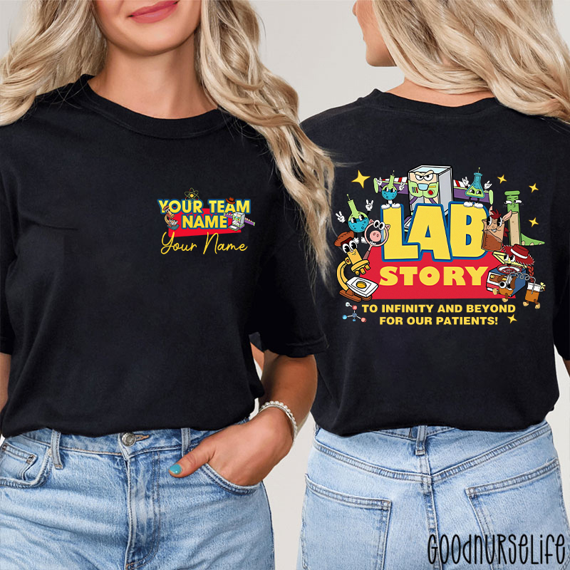 Personalized Lab Week 2026 Lab Story Two Sided T-Shirt