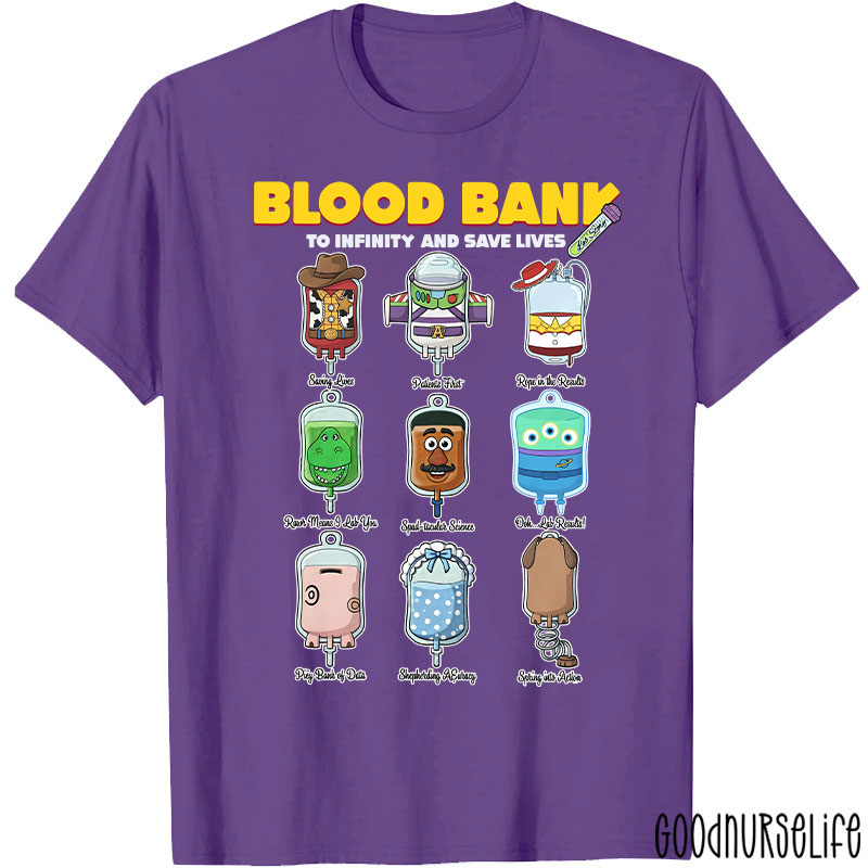 Blood Bank To Infinity And Save Lives T-shirt