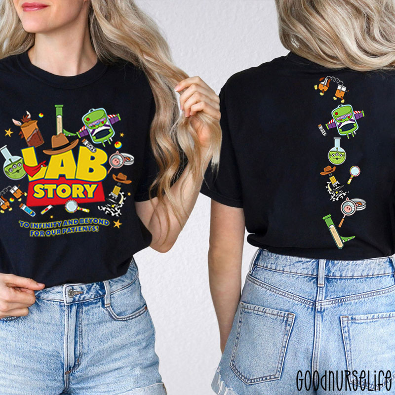 Medical Lab Tech Team Lab Week Two Sided T-Shirt