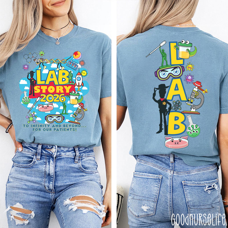 Funny Lab Grop Lab Story 2026 Two Sided T-Shirt
