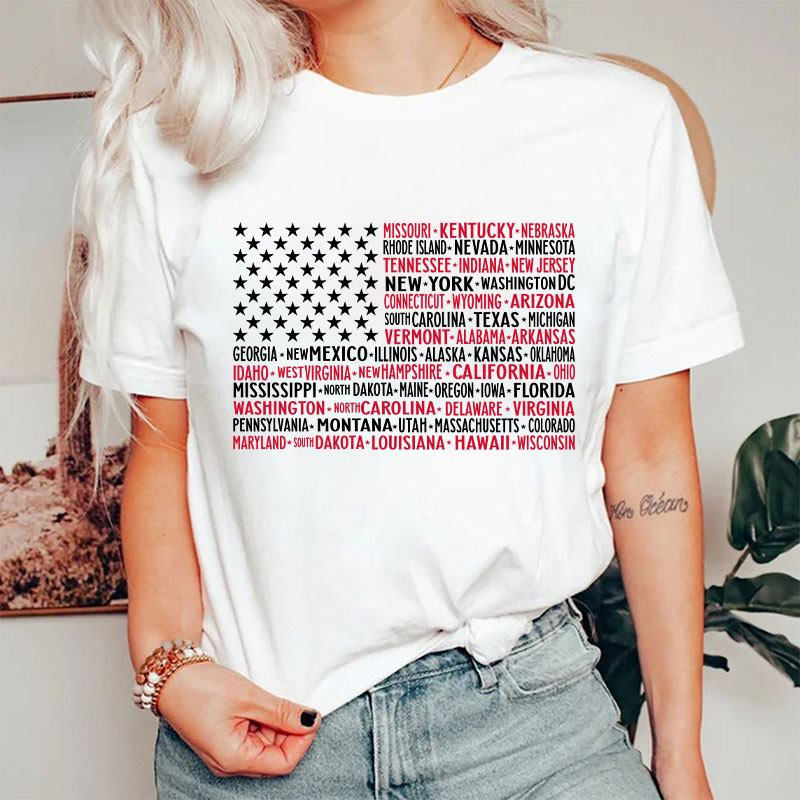 Vintage American Flag 4th Of July Nurse T-Shirt