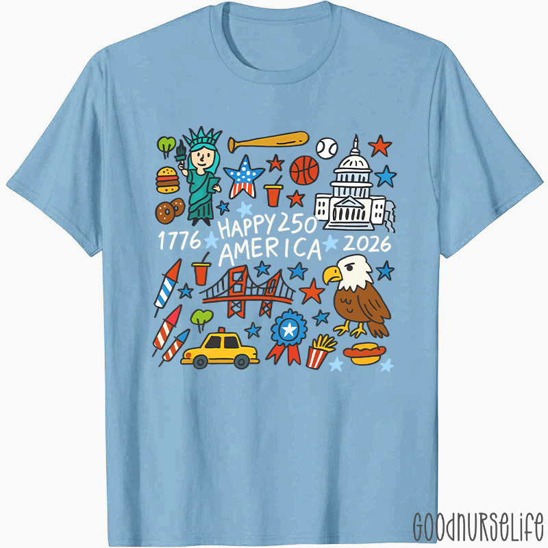 Comfort Colors America 250th Anniversary Nurse T-Shirt