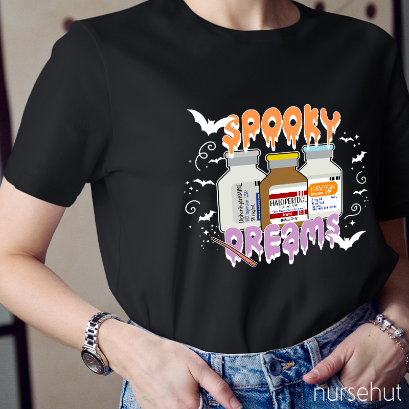 Halloween Spooky Dreams Nurse T-Shirt