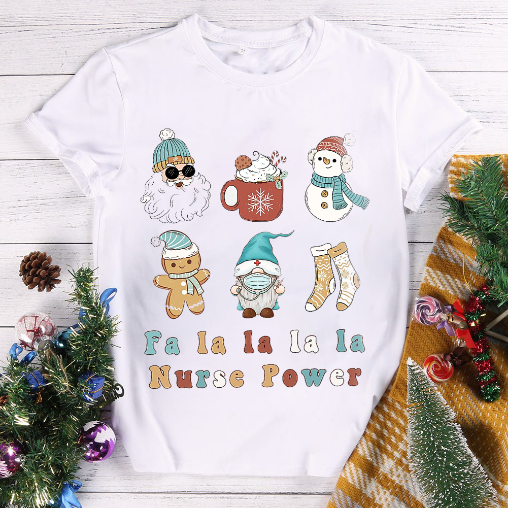 Fa La La La Nurse Power Nurse T-Shirt