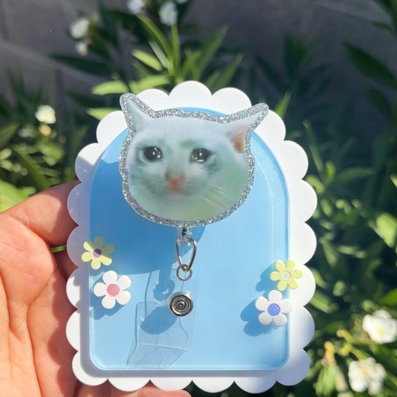 Sad Cat Meme Nurse Badge Reel