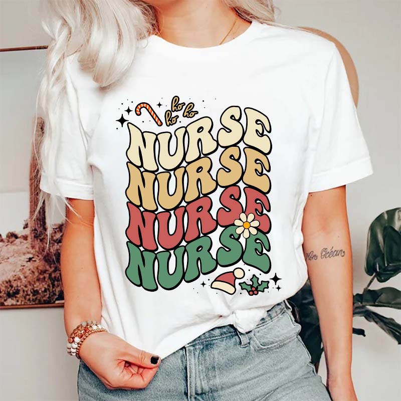 Ho Ho Ho Best Christmas Ever Nurse T-shirt