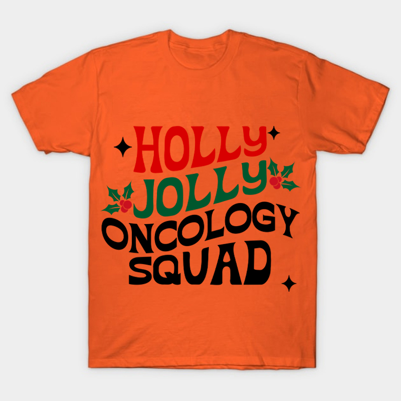 Personalized Holly Jolly Squad Nurse T-Shirt
