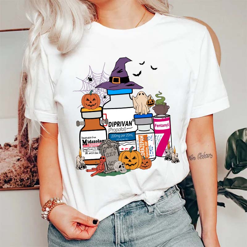 Pharmacy Halloween Nurse T-Shirt