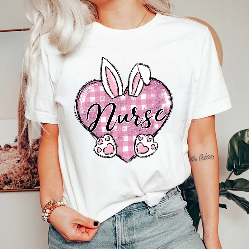 Heart Shape Bunny Nurse T-Shirt