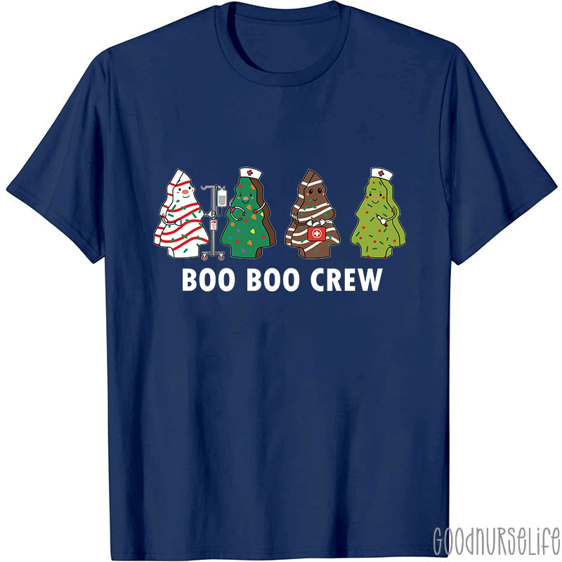 Christmas Tree Boo Boo Crew Nurse T-Shirt