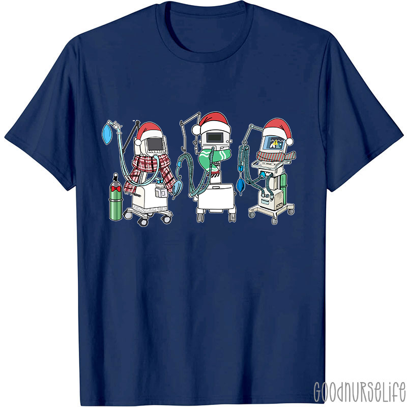 Ventilator Respiratory Therapist Christmas T-Shirt