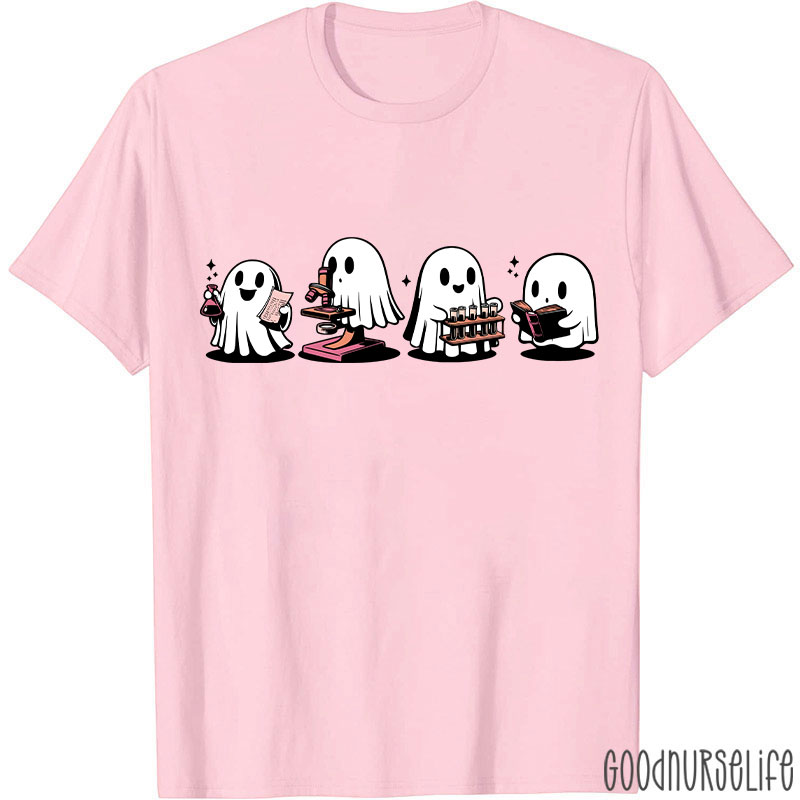Halloween Cute Ghost Laboratory T-Shirt