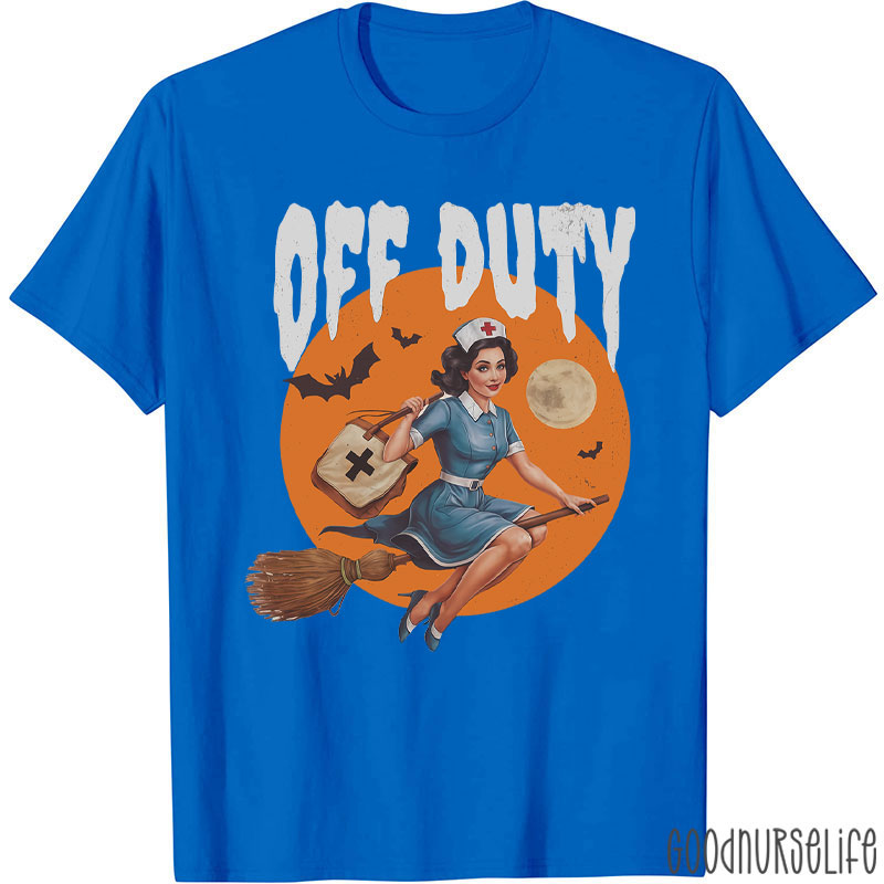 Spooky Nurse Off Duty Halloween Party Nurse T-Shirt