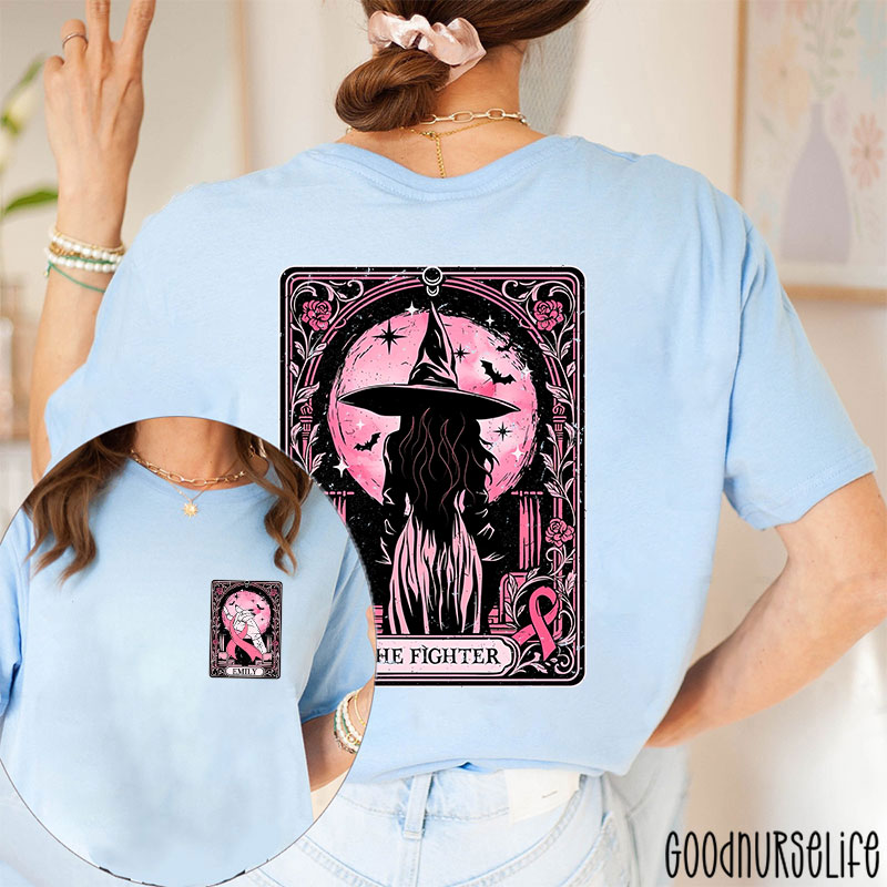 Personalized The Fighter Tarot Nurse Two Sided T-Shirt
