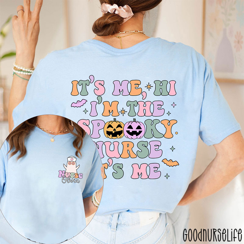 Personalized It’s Me Hi I’m The Spooky Nurse Two Sided T-Shirt