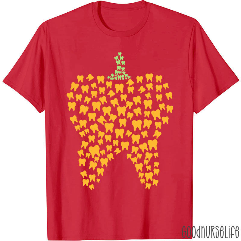 Halloween Pumpkin Typography Teeth T-Shirt