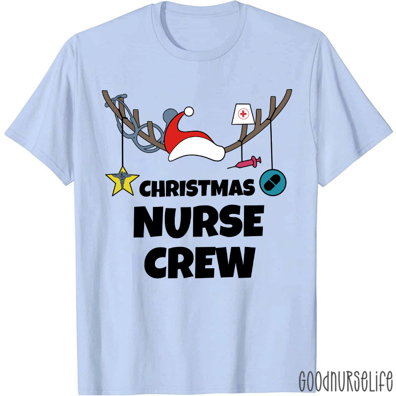 Antlers Nurse Christmas T-Shirt