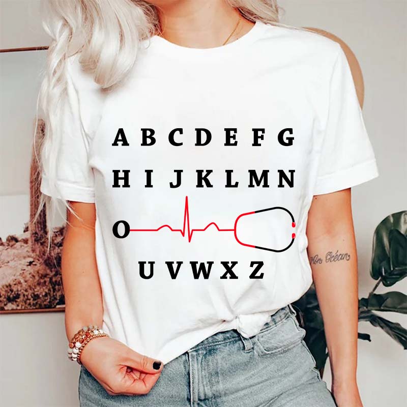 Alphabet Electrocardiogram T-Shirt