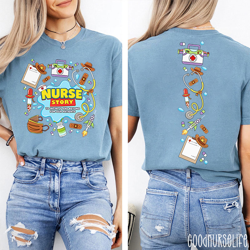 Nurse Story Medical Equipment Two Sided T-Shirt