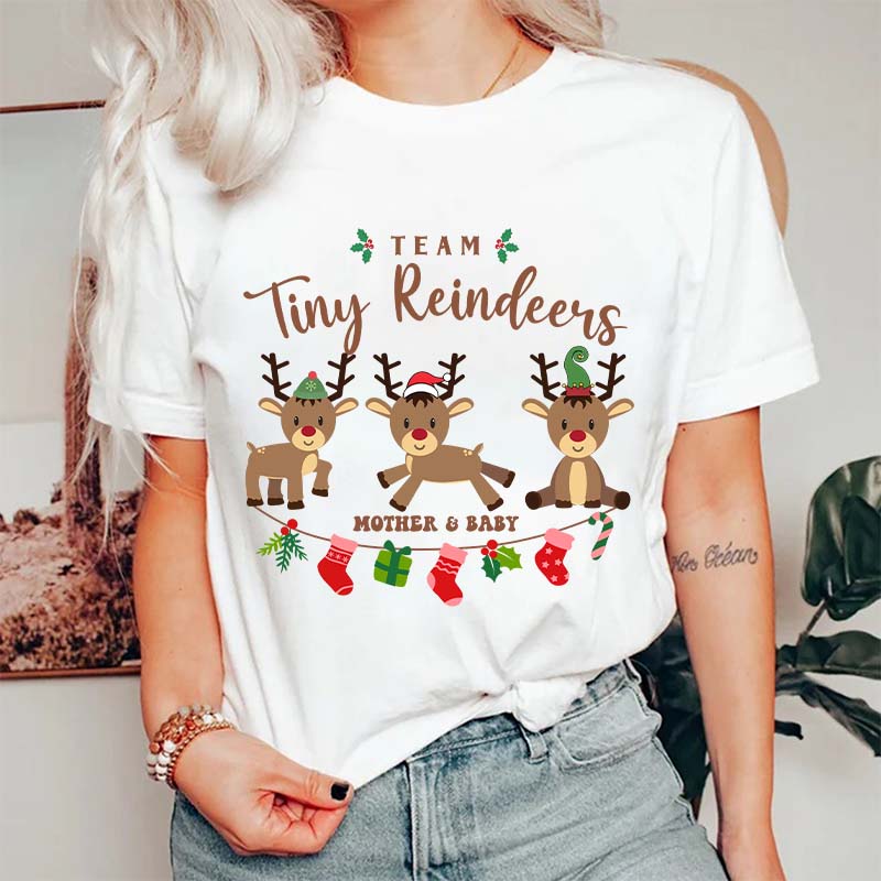 Team Tiny Reindeers Mother Baby Nurse T-Shirt