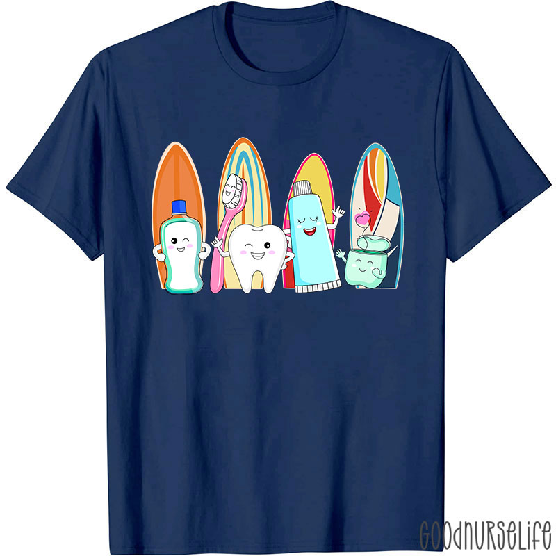 Tooth Teeth Swim And Sun Beach Summer Dentist T-Shirt