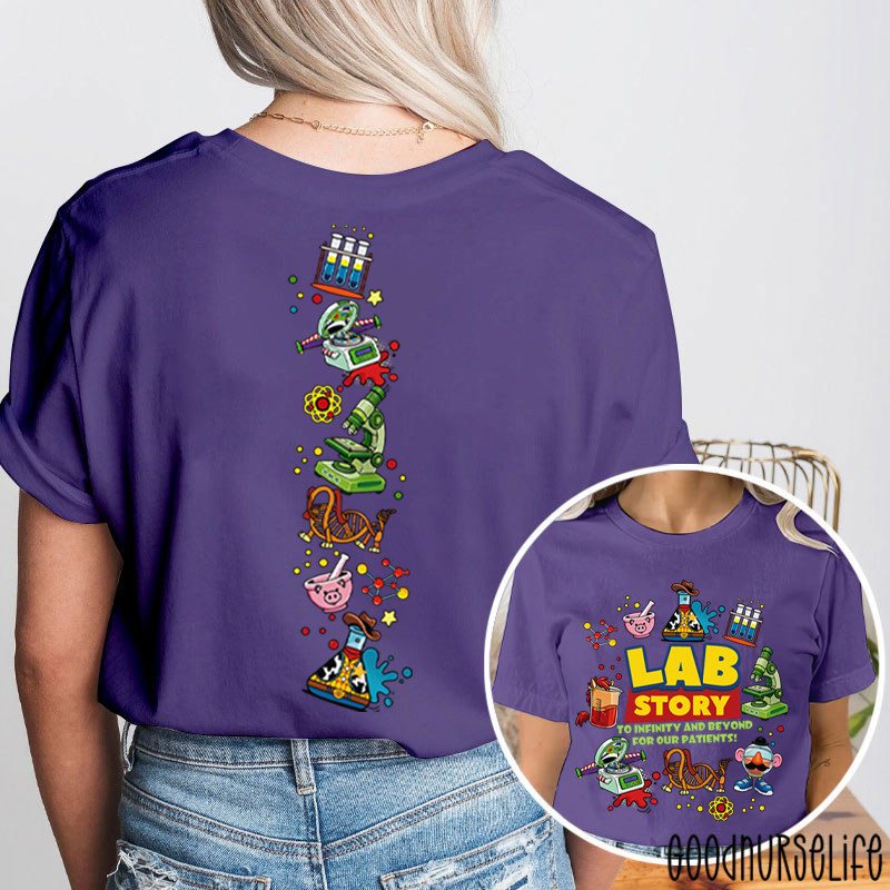 To Infinity And Beyond For Our Patients Lab Story Two Sided T-Shirt