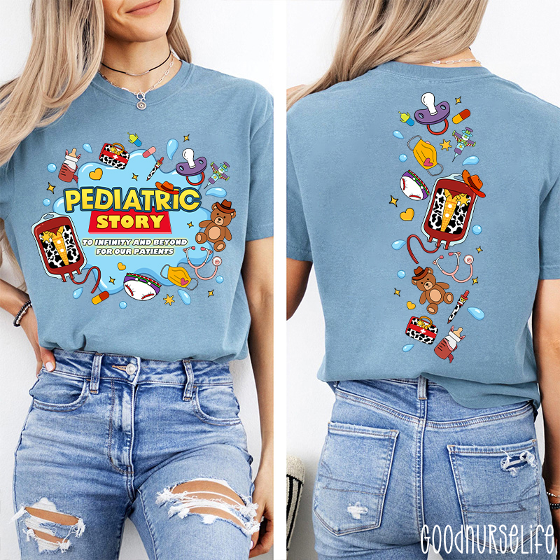 Pediatric Story To Infinity And Beyond Two Sided T-Shirt