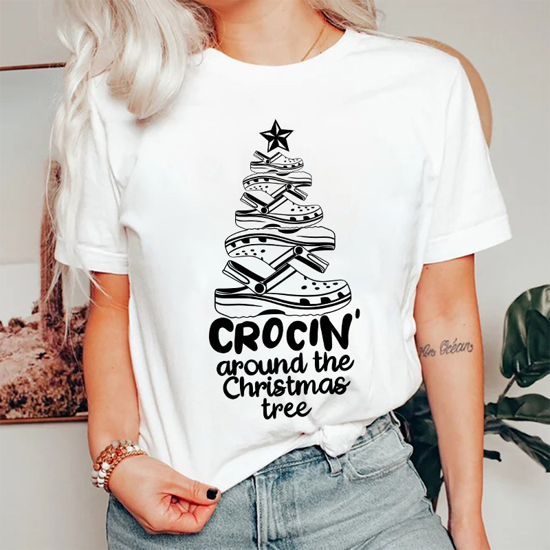 Crocin Around the Christmas Tree Nurse T-Shirt