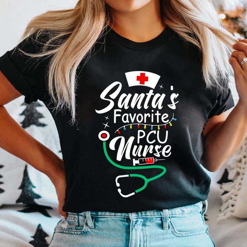 Santa's Favorite PCU Nurse T-Shirt