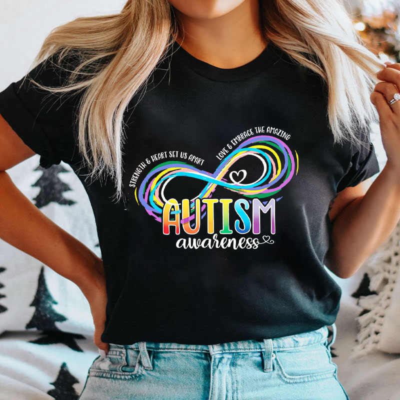 Infinity Symbol Heart Autism Awareness Nurse T-Shirt