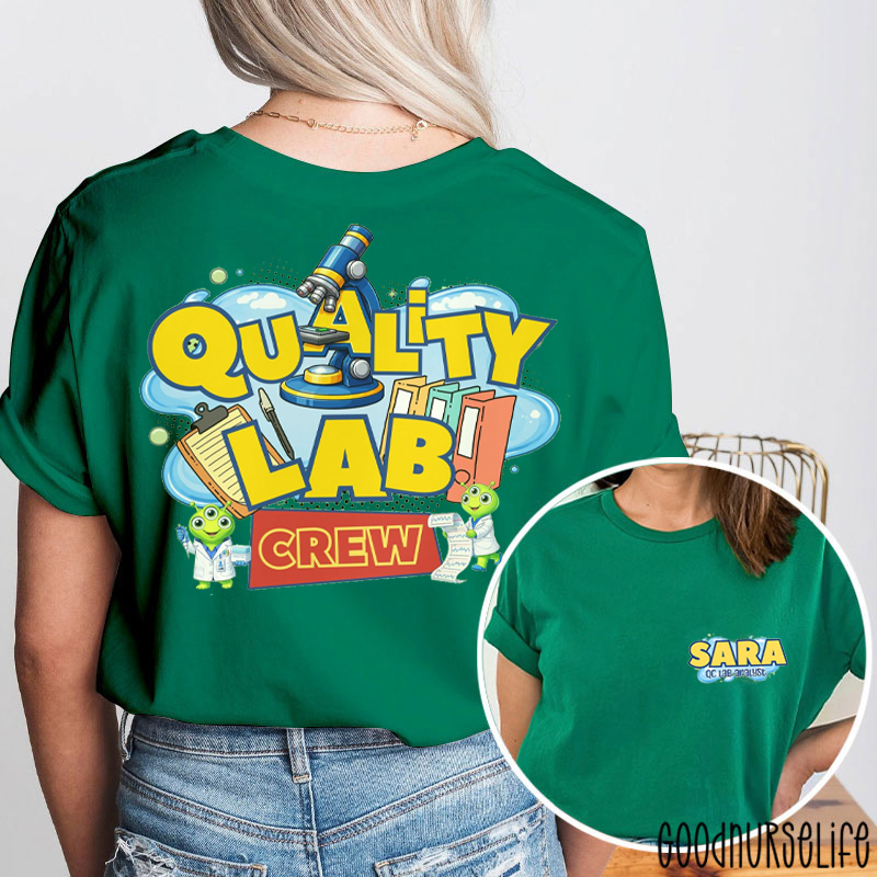 Personalized Lab Week Lab Tech Two Sided T-Shirt