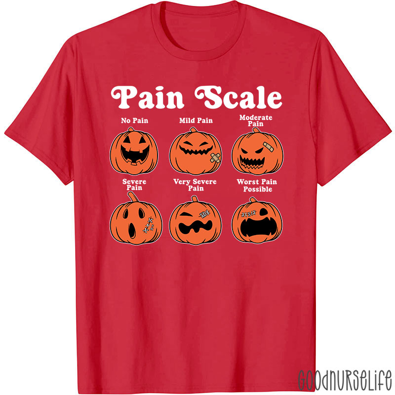 Pumpkin Pain Scale Nurse T-Shirt