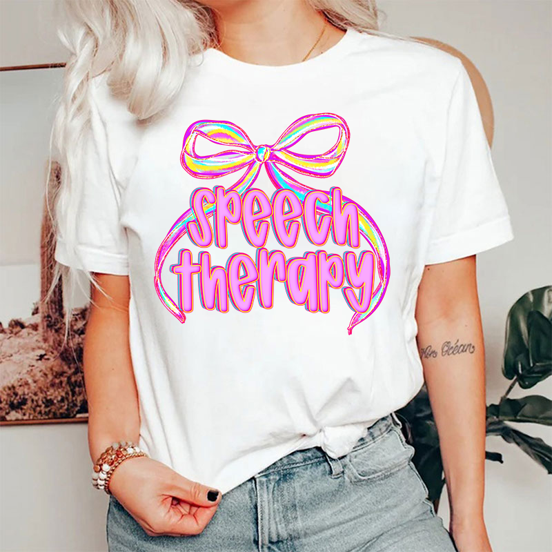 Coquette Bow Speech Therapy T-Shirt