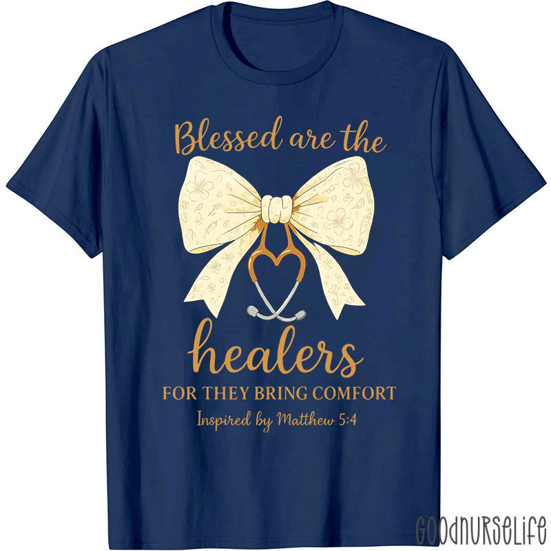 Personalized Bow Tie Blessed Are The Healers For They Bring Comfort Matthew T-shirt