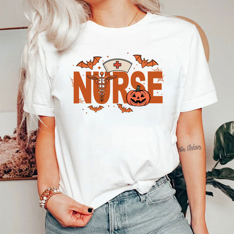 Spooky Season Halloween Nurse T-Shirt