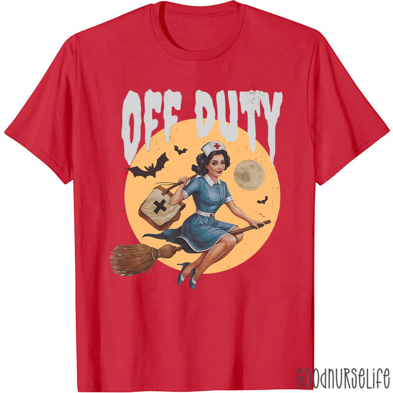Spooky Nurse Off Duty Halloween Party Nurse T-Shirt