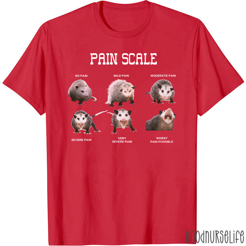 Funny Nurse Pain Scale Pain Assessment Nurse T-Shirt