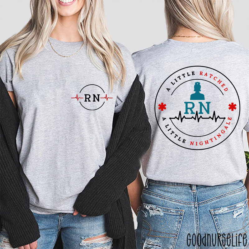 RN Ratched & Nightingale Nurse Two Sided T-Shirt