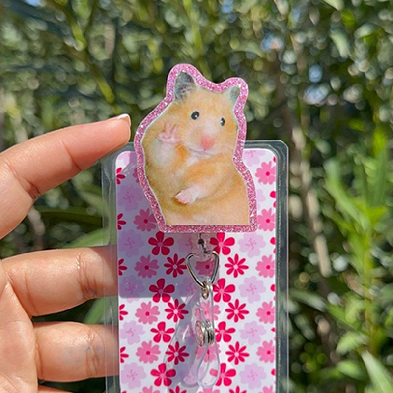 Cute Hamster Badge Reel