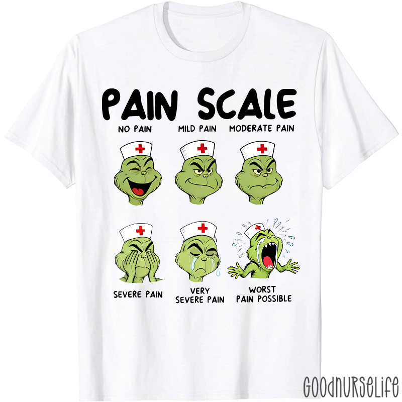 Funny Mean Nurse Pain Scale Nurse T-Shirt