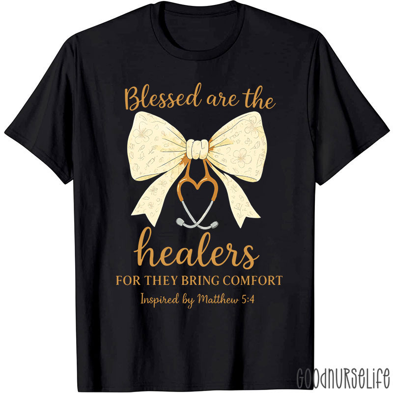 Personalized Bow Tie Blessed Are The Healers For They Bring Comfort Matthew T-shirt