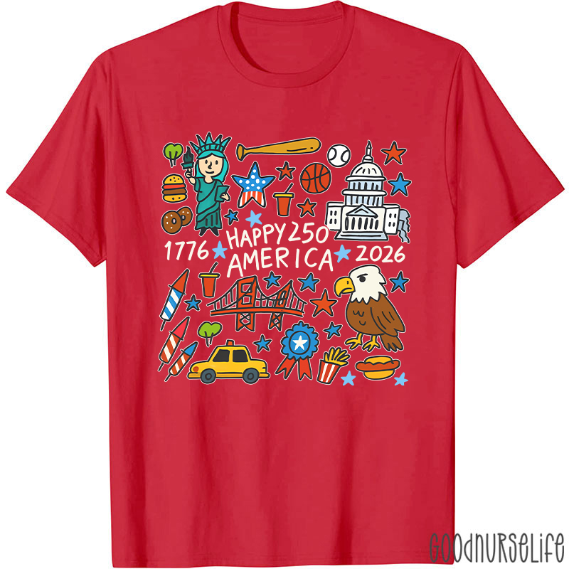 Comfort Colors America 250th Anniversary Nurse T-Shirt